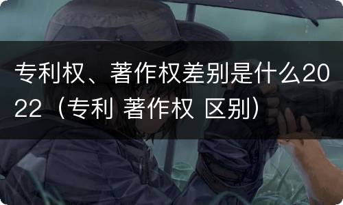 专利权、著作权差别是什么2022（专利 著作权 区别）