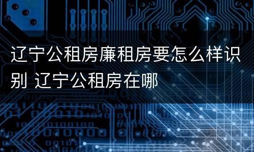 辽宁公租房廉租房要怎么样识别 辽宁公租房在哪