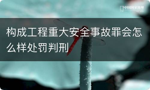 构成工程重大安全事故罪会怎么样处罚判刑