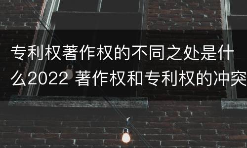 专利权著作权的不同之处是什么2022 著作权和专利权的冲突