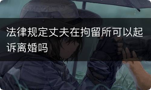 法律规定丈夫在拘留所可以起诉离婚吗
