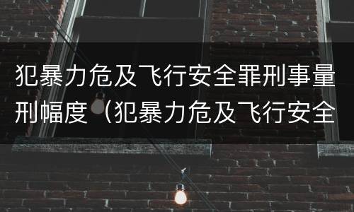 犯暴力危及飞行安全罪刑事量刑幅度（犯暴力危及飞行安全罪刑事量刑幅度是多少）