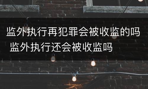 监外执行再犯罪会被收监的吗 监外执行还会被收监吗