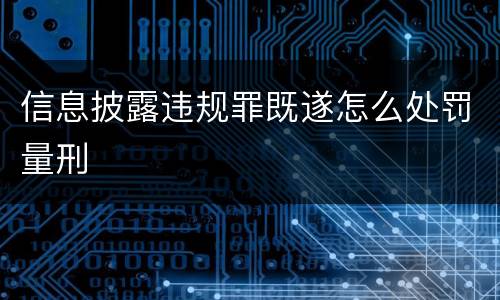 信息披露违规罪既遂怎么处罚量刑