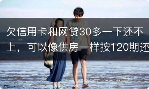 欠信用卡和网贷30多一下还不上，可以像供房一样按120期还吗