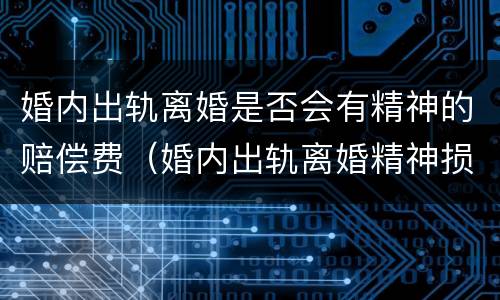婚内出轨离婚是否会有精神的赔偿费（婚内出轨离婚精神损失费可以要求多少）