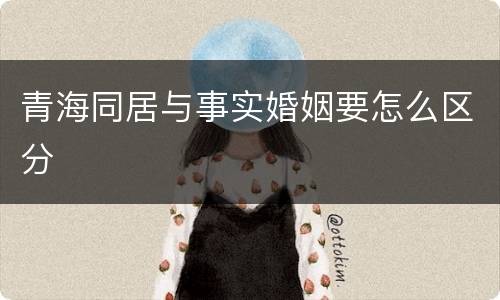 青海同居与事实婚姻要怎么区分