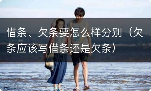 借条、欠条要怎么样分别（欠条应该写借条还是欠条）