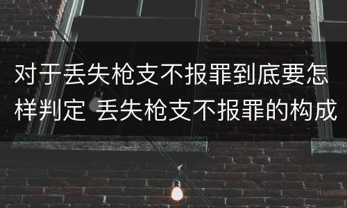 对于丢失枪支不报罪到底要怎样判定 丢失枪支不报罪的构成要件