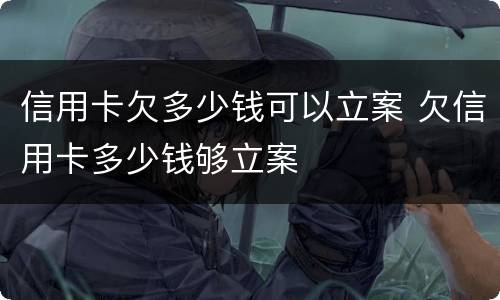 信用卡欠多少钱可以立案 欠信用卡多少钱够立案