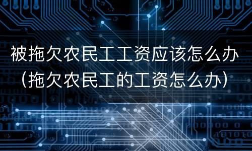 被拖欠农民工工资应该怎么办（拖欠农民工的工资怎么办）