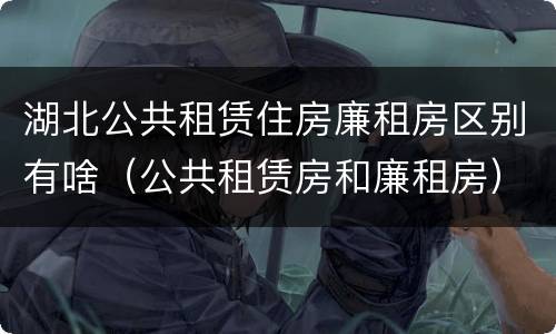 湖北公共租赁住房廉租房区别有啥（公共租赁房和廉租房）