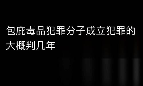 包庇毒品犯罪分子成立犯罪的大概判几年