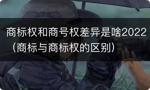 商标权和商号权差异是啥2022（商标与商标权的区别）
