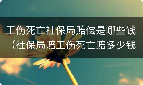 工伤死亡社保局赔偿是哪些钱（社保局赔工伤死亡赔多少钱?）