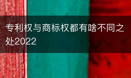 专利权与商标权都有啥不同之处2022