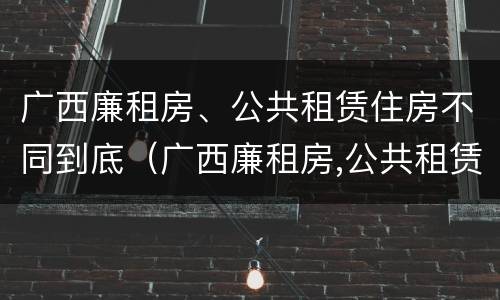 广西廉租房、公共租赁住房不同到底（广西廉租房,公共租赁住房不同到底怎么办）
