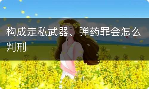 构成走私武器、弹药罪会怎么判刑