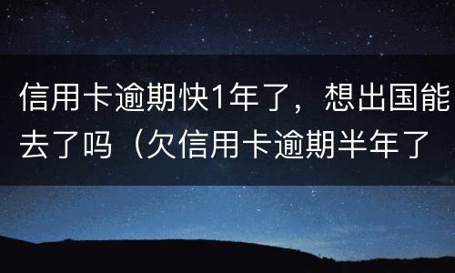 信用卡逾期快1年了，想出国能去了吗（欠信用卡逾期半年了,可以住酒店吗?）