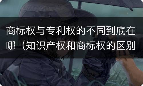 商标权与专利权的不同到底在哪（知识产权和商标权的区别）