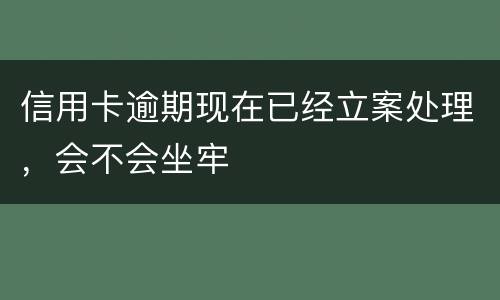 信用卡逾期现在已经立案处理，会不会坐牢
