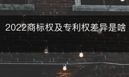 2022商标权及专利权差异是啥