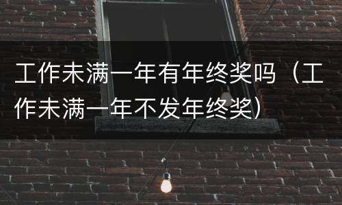工作未满一年有年终奖吗（工作未满一年不发年终奖）