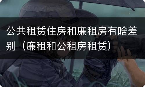 公共租赁住房和廉租房有啥差别（廉租和公租房租赁）