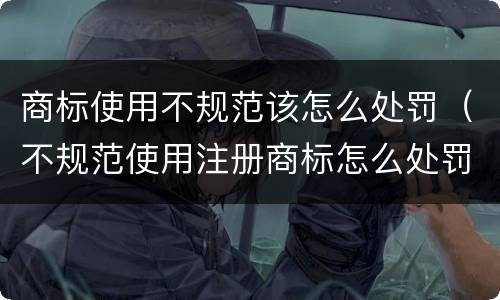 商标使用不规范该怎么处罚（不规范使用注册商标怎么处罚）