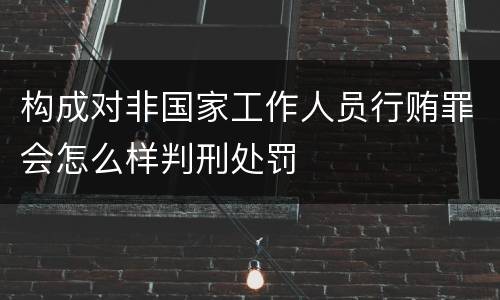 构成对非国家工作人员行贿罪会怎么样判刑处罚