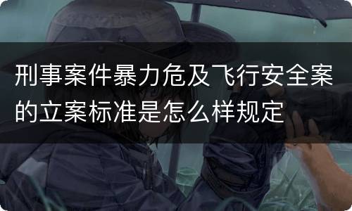 刑事案件暴力危及飞行安全案的立案标准是怎么样规定