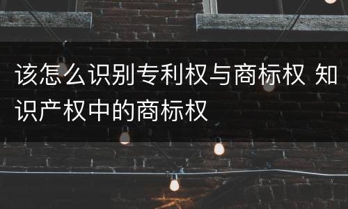 该怎么识别专利权与商标权 知识产权中的商标权