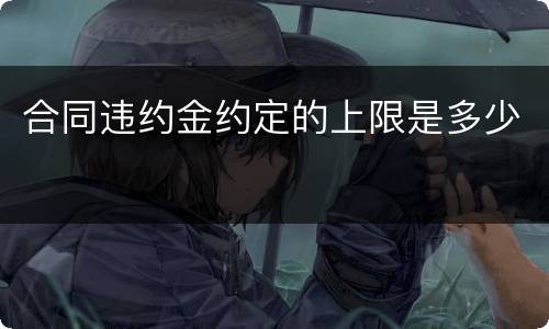 合同违约金约定的上限是多少