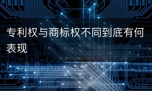 专利权与商标权不同到底有何表现