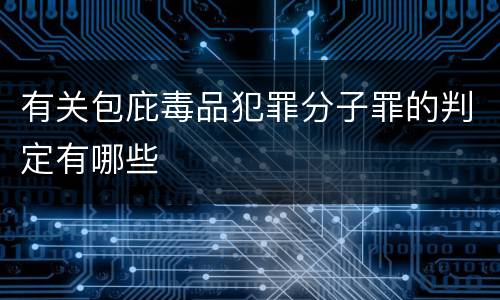 有关包庇毒品犯罪分子罪的判定有哪些
