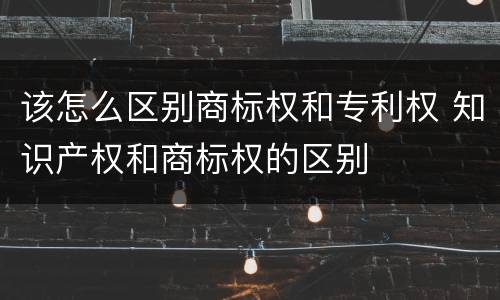 该怎么区别商标权和专利权 知识产权和商标权的区别