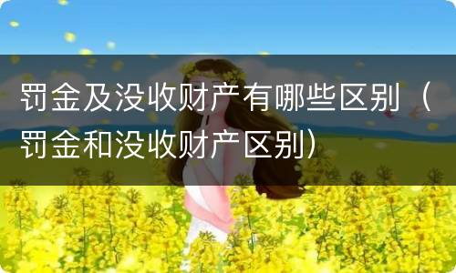 罚金及没收财产有哪些区别（罚金和没收财产区别）