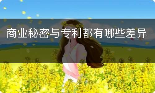 商业秘密与专利都有哪些差异
