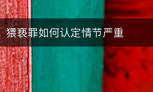 猥亵罪如何认定情节严重
