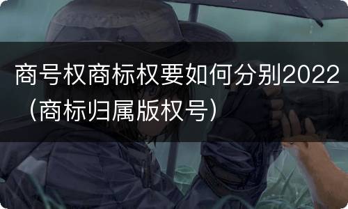 商号权商标权要如何分别2022（商标归属版权号）