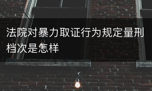 法院对暴力取证行为规定量刑档次是怎样
