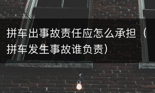 拼车出事故责任应怎么承担（拼车发生事故谁负责）