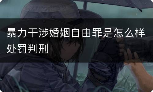 暴力干涉婚姻自由罪是怎么样处罚判刑