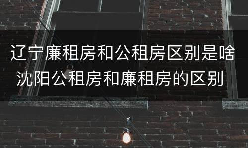 辽宁廉租房和公租房区别是啥 沈阳公租房和廉租房的区别