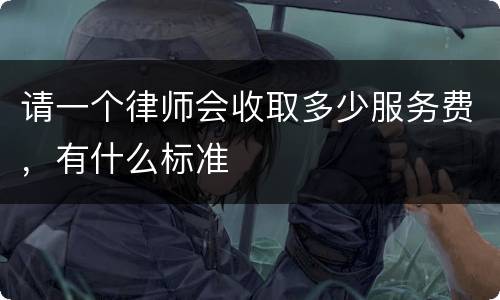 请一个律师会收取多少服务费，有什么标准