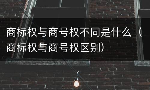 商标权与商号权不同是什么（商标权与商号权区别）