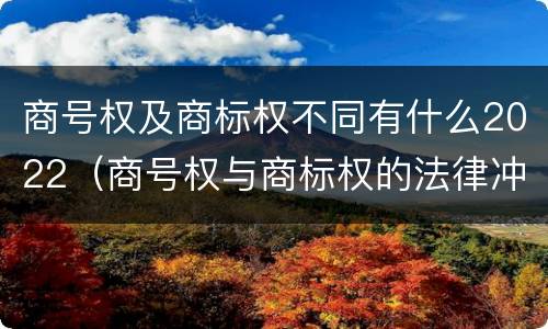 商号权及商标权不同有什么2022（商号权与商标权的法律冲突与解决）