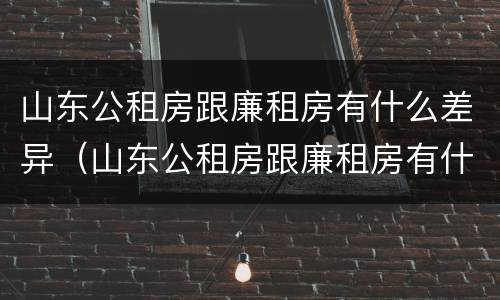 山东公租房跟廉租房有什么差异（山东公租房跟廉租房有什么差异嘛）