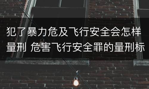 犯了暴力危及飞行安全会怎样量刑 危害飞行安全罪的量刑标准