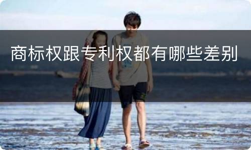 商标权跟专利权都有哪些差别